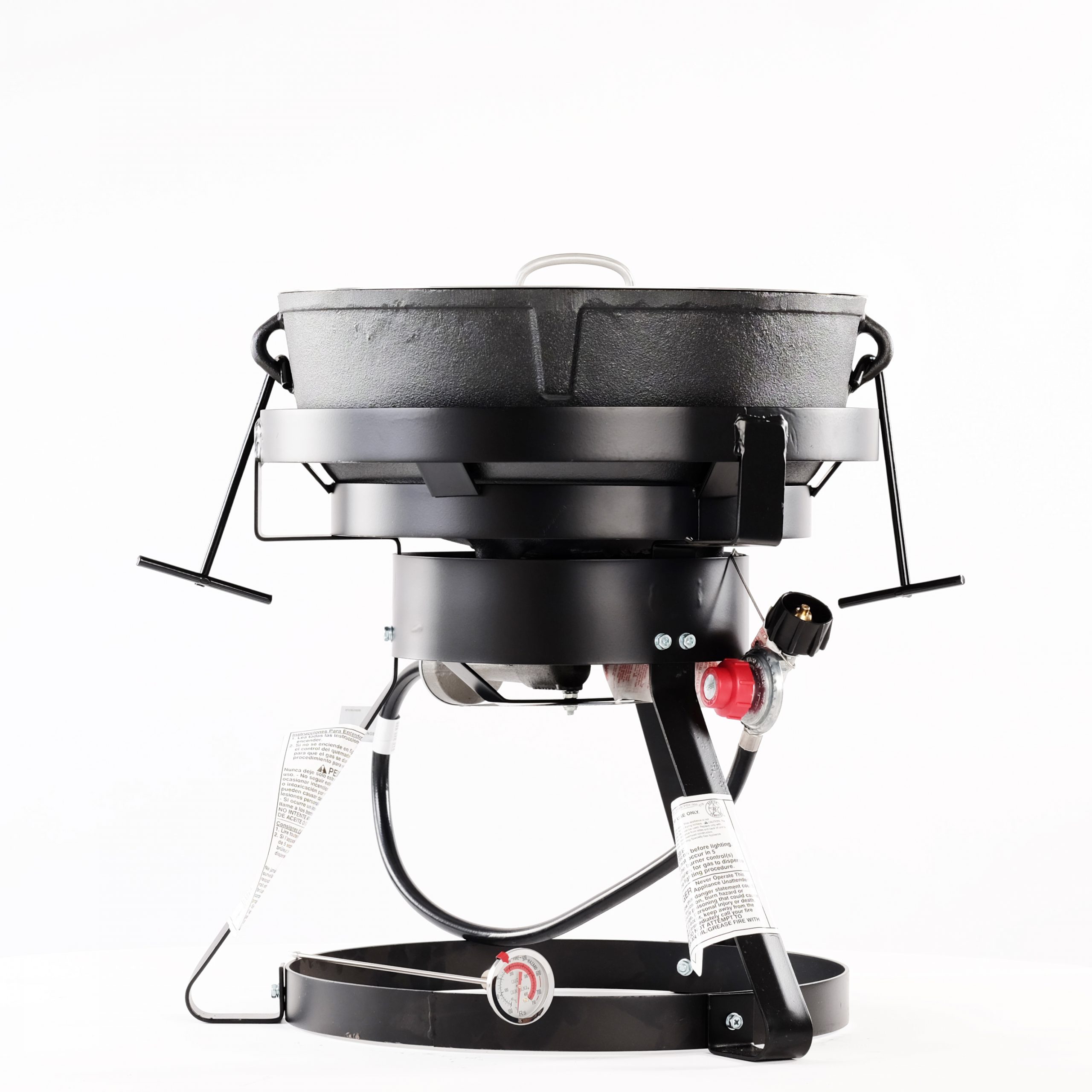 29 Quart Aluminum Turkey Fryer Cooker - 38,000 BTU Propane Outdoor Fryer With Burner
