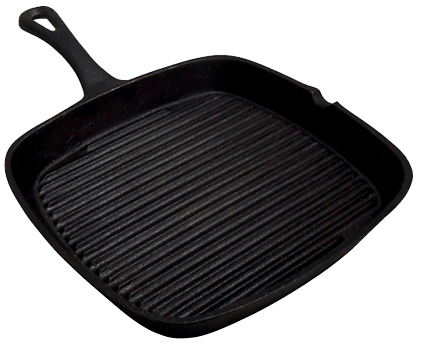 King Kooker 20 In Pre Seasoned Cast Iron Skillet Cookware W/ Handle, Black