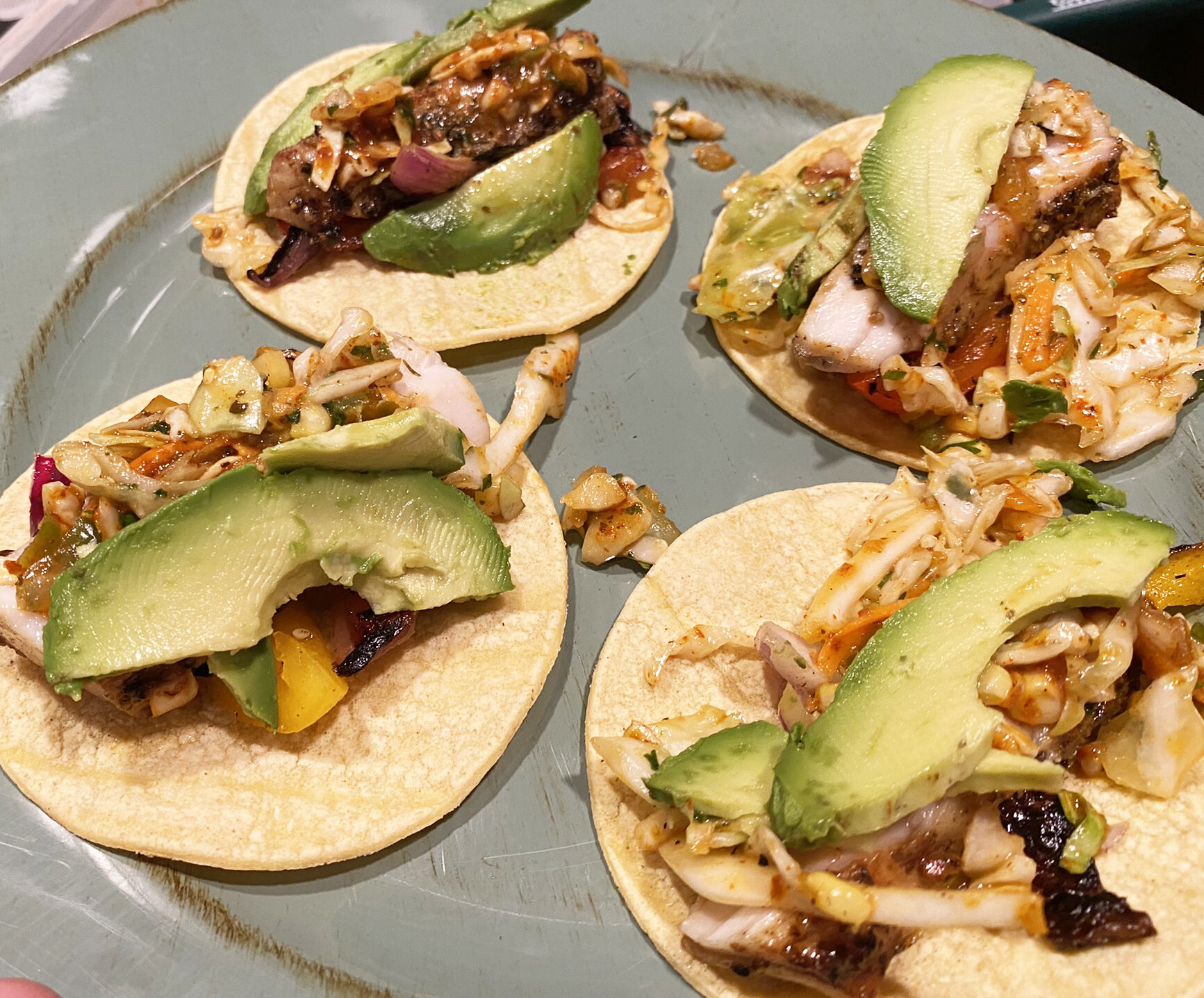 Fish Tacos with Jalapeno Grilled Corn Cole Slaw - Metal Fusion, Inc.